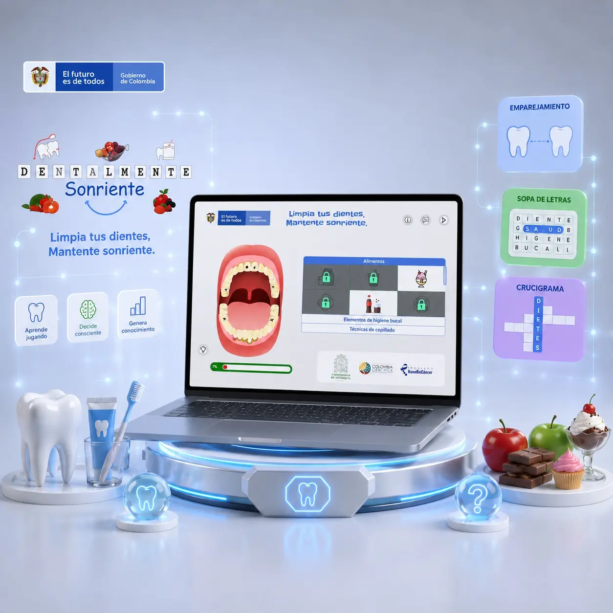 Educación, juego e investigación se encuentran en una simulación dedicada a la salud bucal.