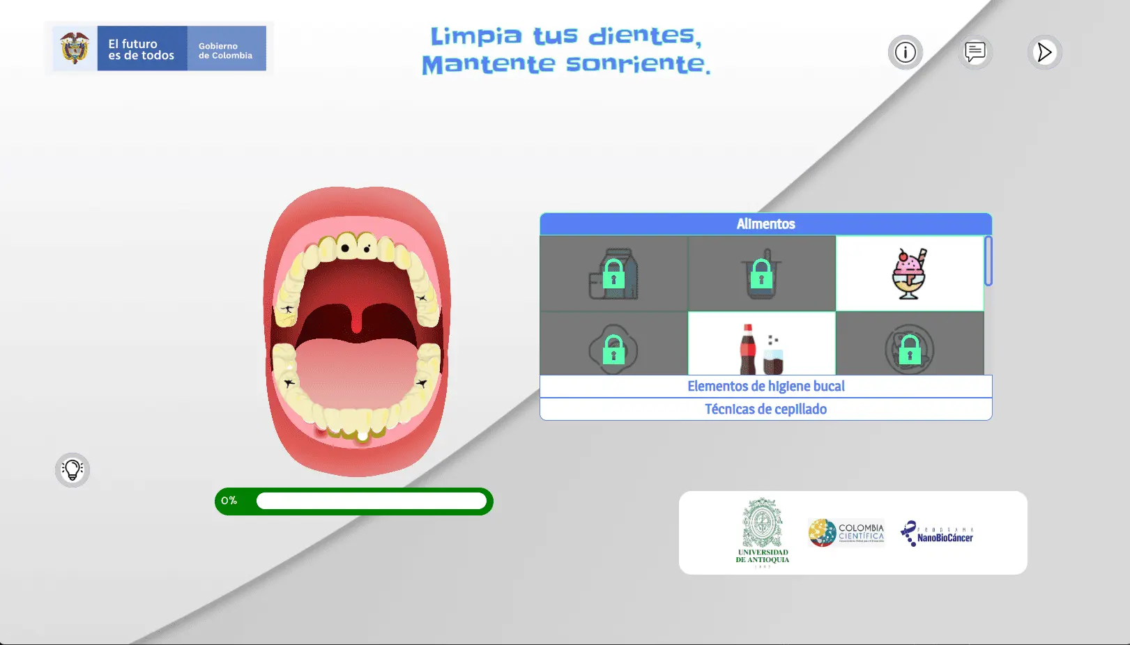 Una boca interactiva donde cada decisión enseña, transforma y genera conocimiento.