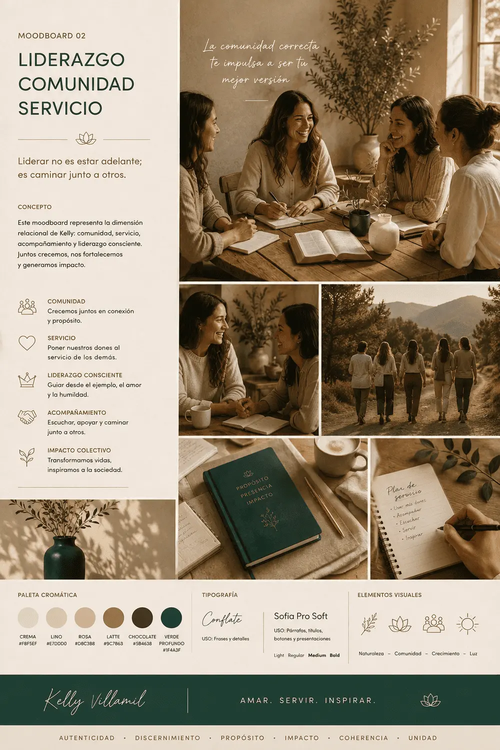 Detalle visual 2 de Manual de Marca Personal – Kelly Villamil: undefined